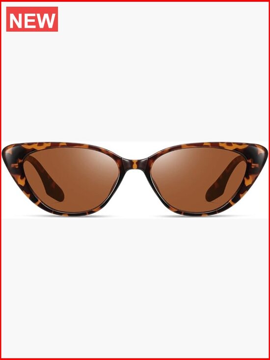 Narrow Retro Cat Eye Sunglasses UV400 Protection Driving Small Chic Trendy main image 6